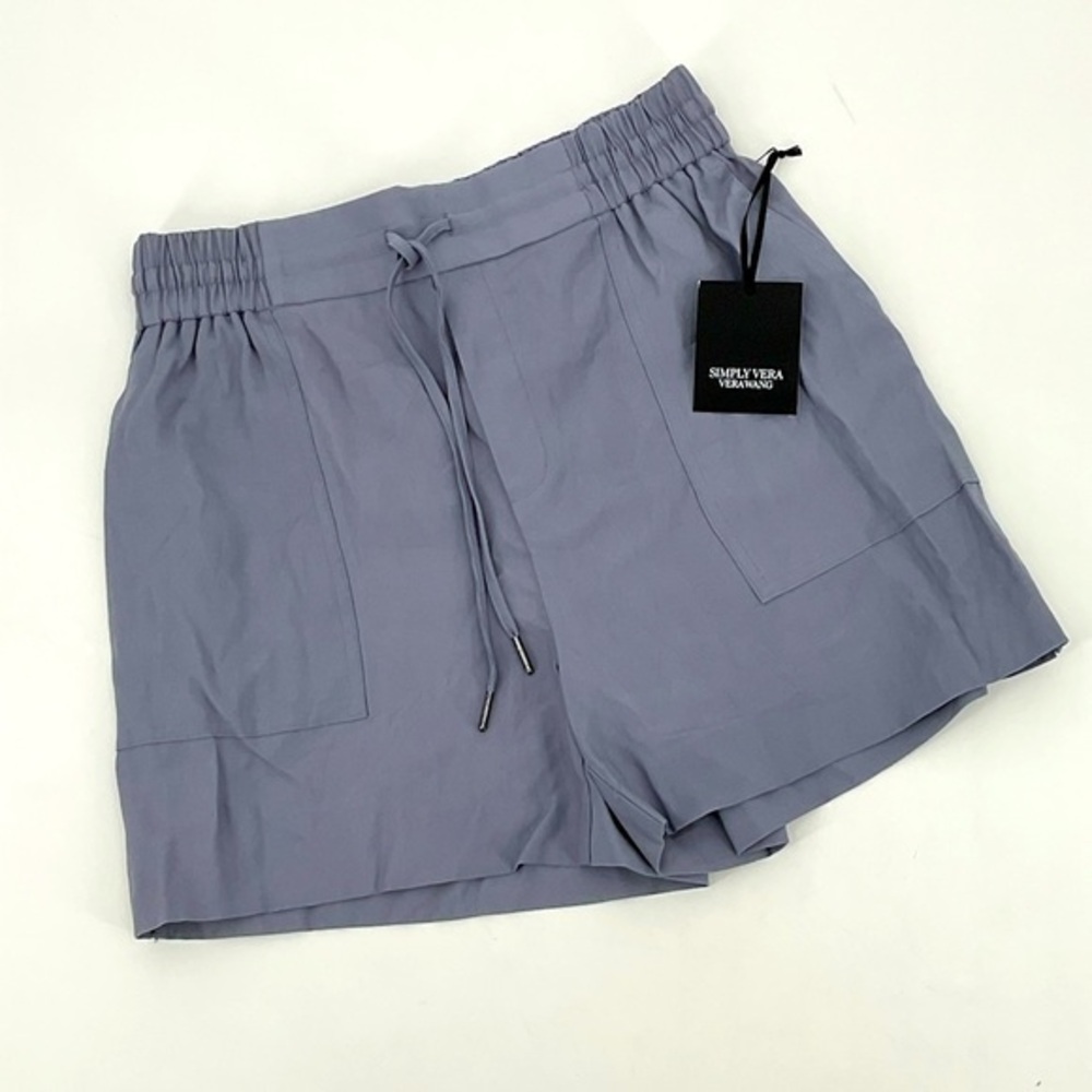 Simply VeraWang Womens Pull On Stratus Gray Shorts Size XSmall NWT F30